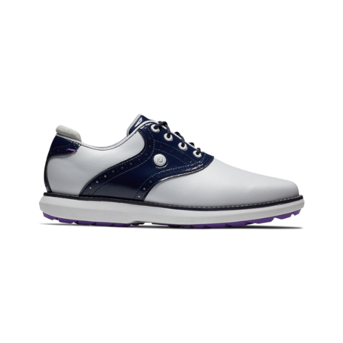 FootJoy Traditions SL White/Navy/Purple Ladies Shoe