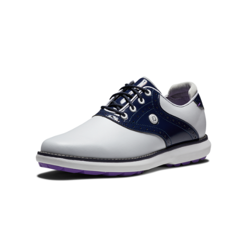 FootJoy Traditions SL White/Navy/Purple Ladies Shoe