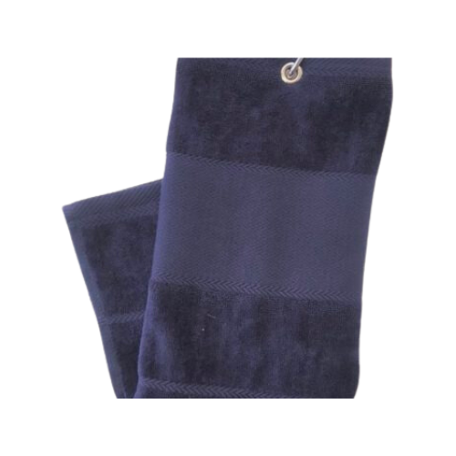 Plain Trifold Towel - Navy