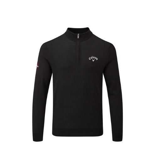 Callaway 1/4 Zip Mock Sweater - Black