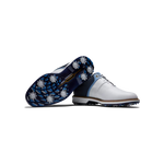 FootJoy Premiere Packard Golf Shoes - White/Blue/Navy