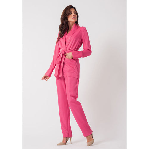 Silky Power Suit | Cerise