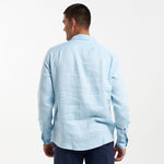 Long Sleeve Linen Shirt | Baby Blue