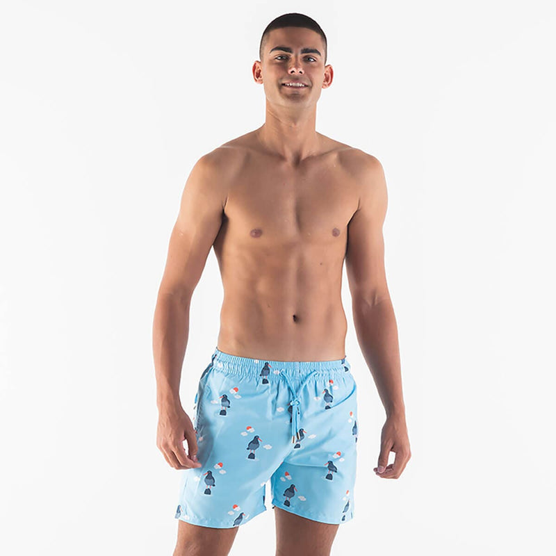 Swim Shorts - Oyster Catchers | Baby Blue