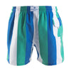 Swim Shorts - Stripes | Green, White & Royal Blue