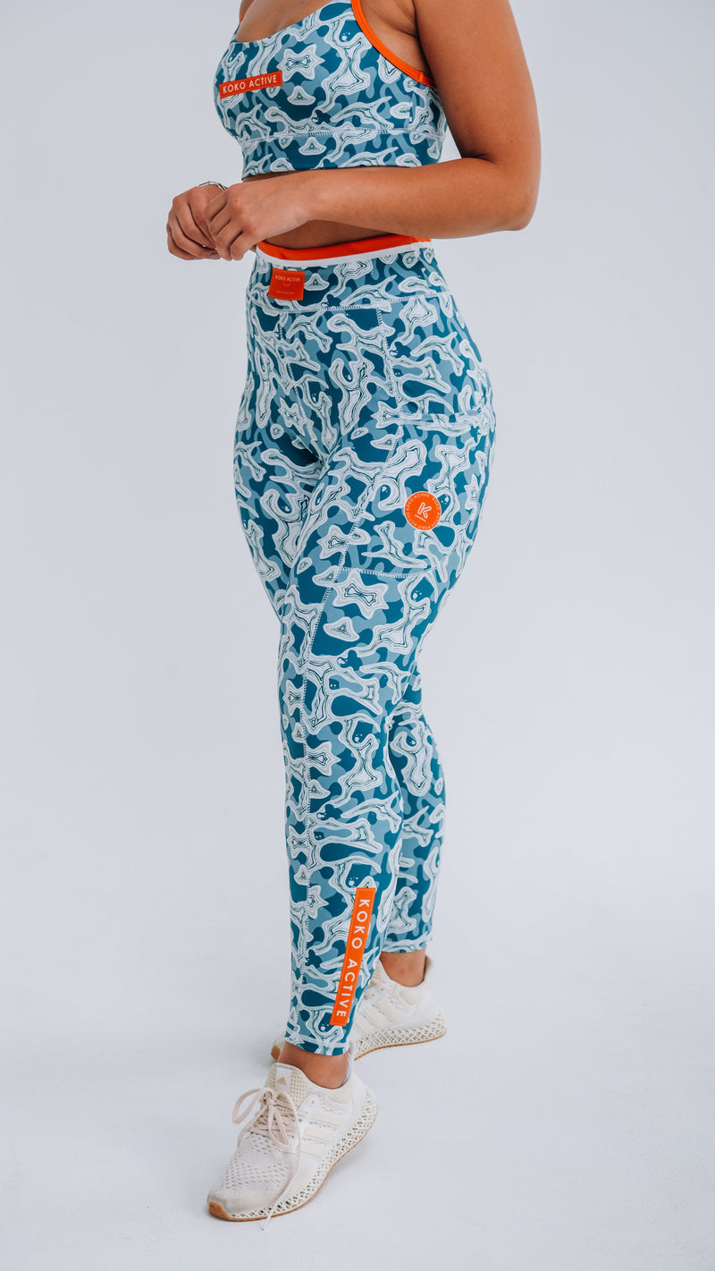 Ocean and Terrains 7/8 High Waisted Leggings