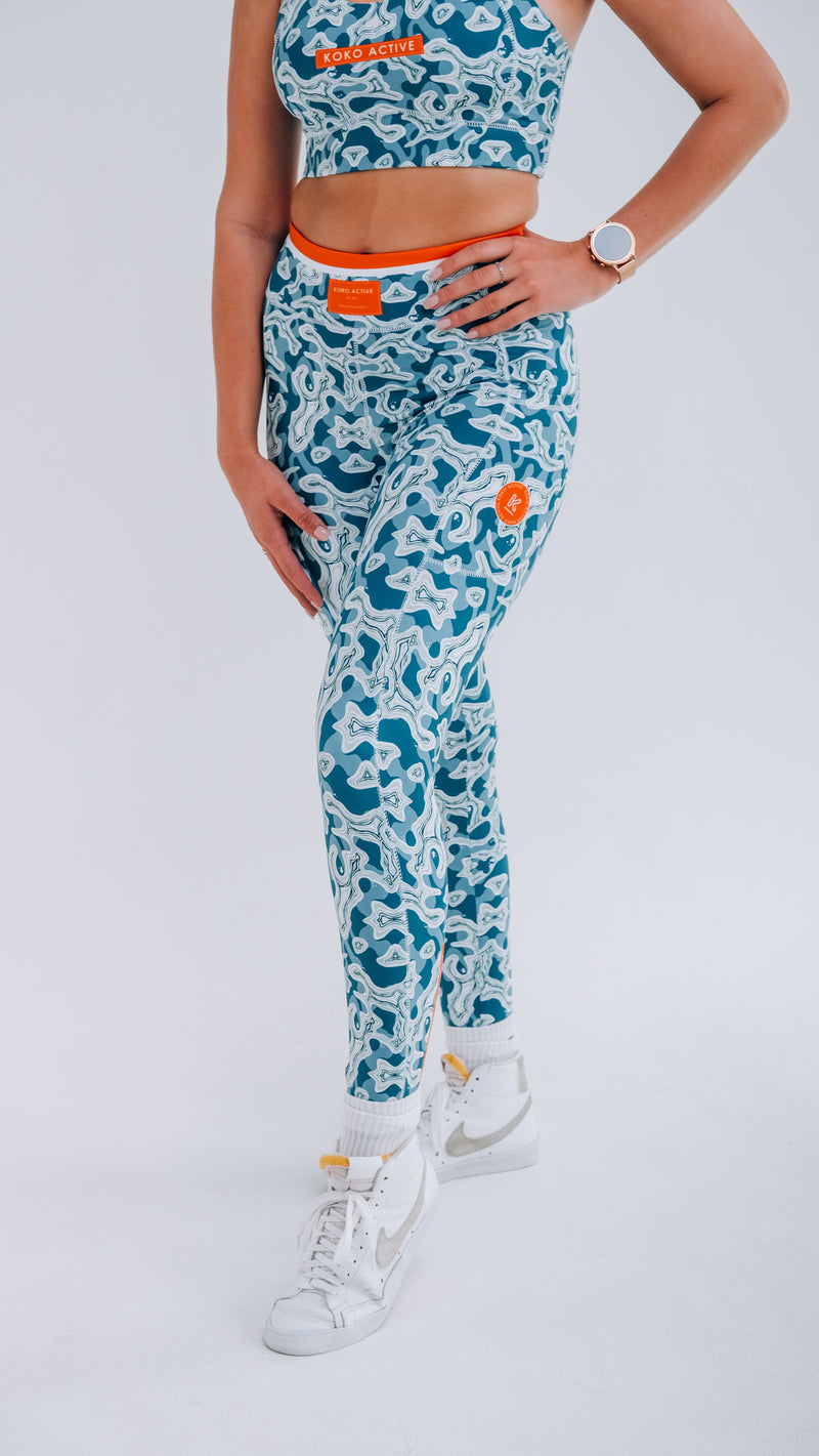 Ocean and Terrains 7/8 High Waisted Leggings