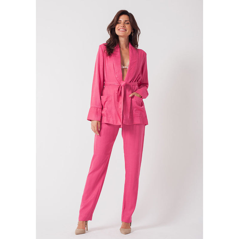 Silky Power Suit | Cerise