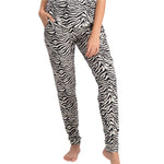 Long Sleep Pants | Super Soft Viscose | Zebra