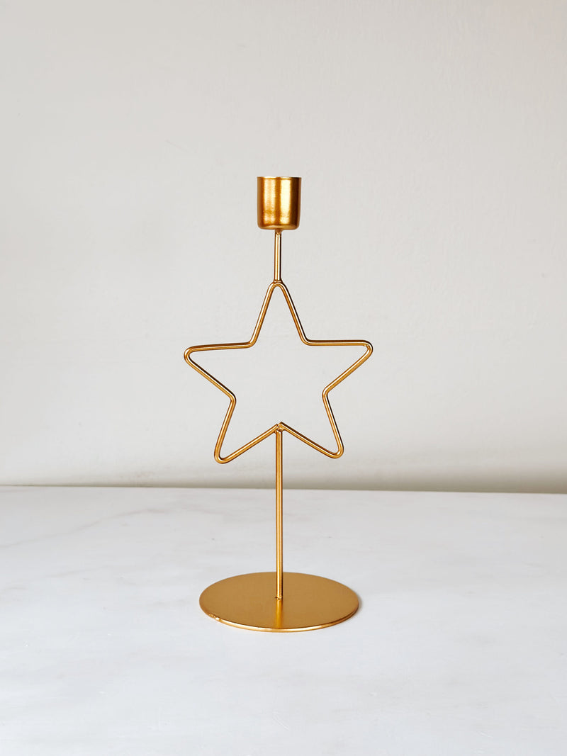 Starlight Dinner Candle Holder - Star (24cm)