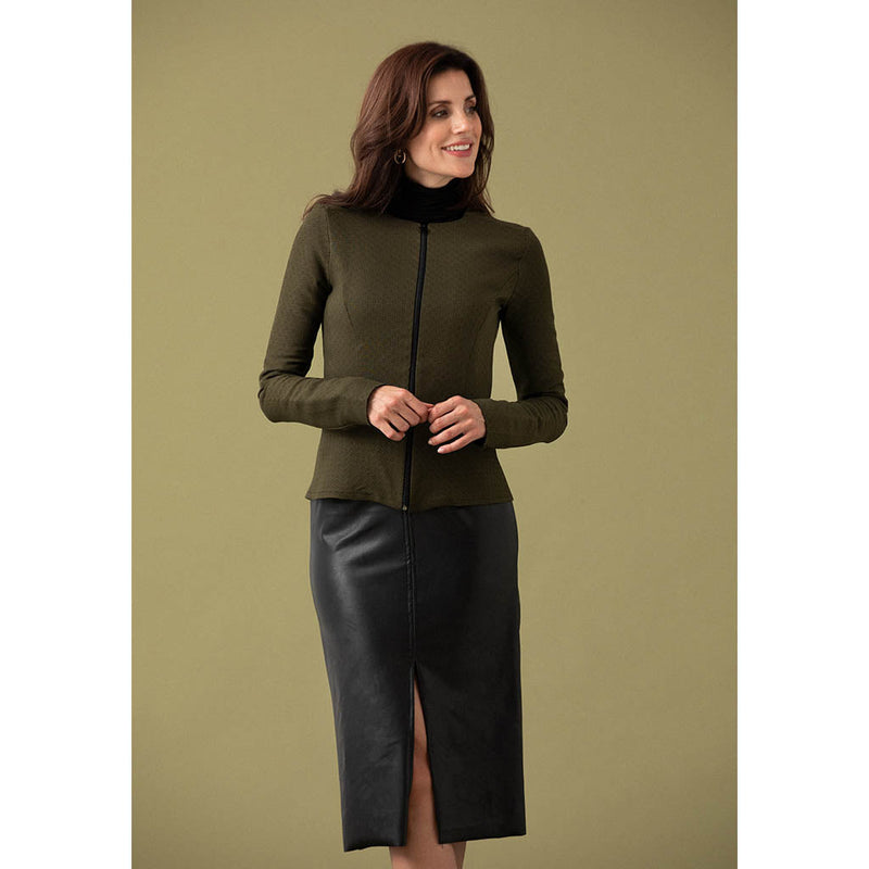 Lexi Peplum Jacket | Olive