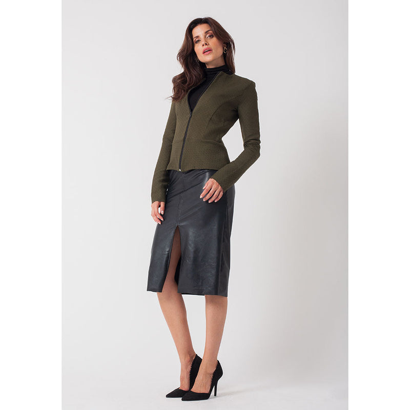 Lexi Peplum Jacket | Olive